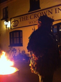 Landlord Matt in costume outside the Crown